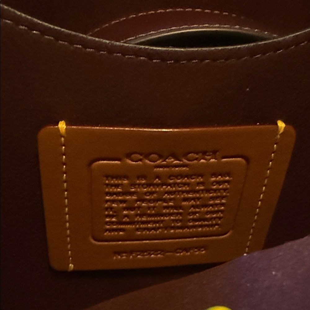 Coach Tabby Quilted Leather Shoulder Bag in Black Currant with Gold Chain - Picture 7 of 8